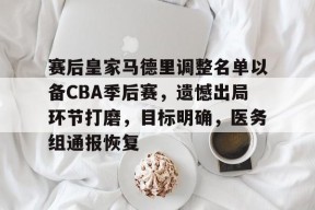 kaiyun-赛后皇家马德里调整名单以备CBA季后赛，遗憾出局环节打磨，目标明确，医务组通报恢复(皇家马德里2024年度辉煌回顾)